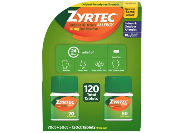 Zyrtec 24 ώρες αλλεργία ανακούφιση αντιισταμινικό