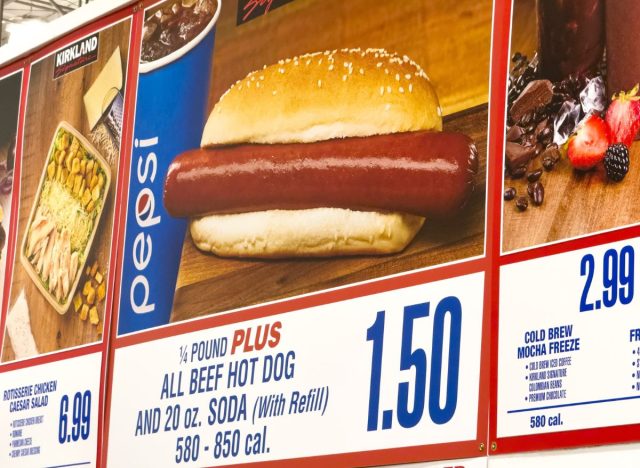 Costco Food Court Hot Dog Combo