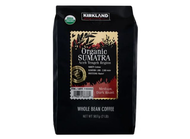 Kirkland Signature Organic Sumatra Ολόκληρος ο καφές φασολιών