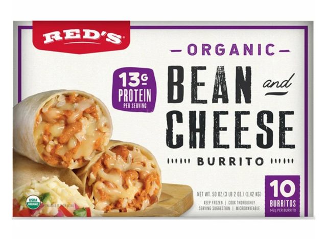 Οργανικά φασόλια και τυρί του Red's Burritos
