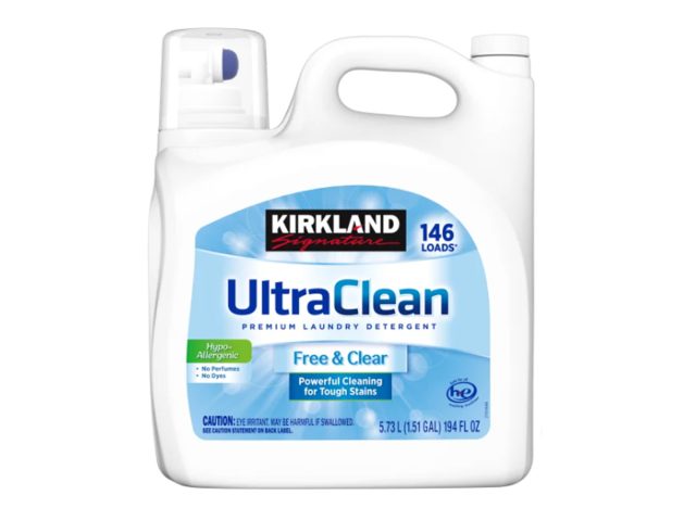 Kirkland υπογραφή Ultra Clean Free & Clear He υγρό απορρυπαντικό πλυντηρίου