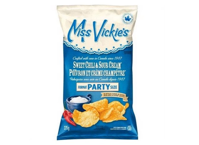 Το Kettle της Miss Vickie μαγειρεμένο γλυκό τσίλι και ξινά κρέμα πατατάκια